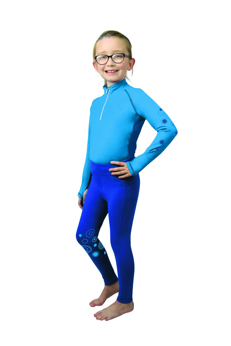 Hy Equestrian DynaMizs Ecliptic Riding Tights - Cobalt/Ocean